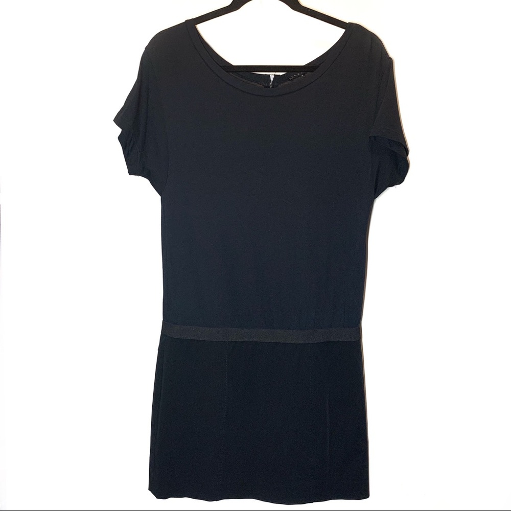 Theory Chera Black Drop Waist Dress Size S